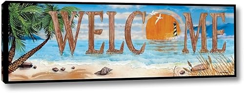 Welcome by Ed Wargo 5" x 16" Gallery Wrapped Canvas Wall Art Print - Ready to Hang