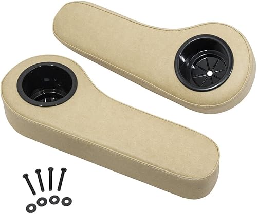 GTW Cojín para reposabrazos de asiento trasero con portavasos (juego de 2)