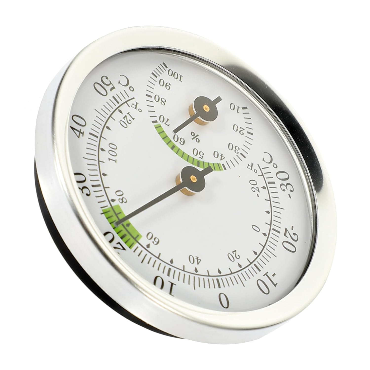 GANAZONO Clock Round Micro Room Vintage hygrometers Without