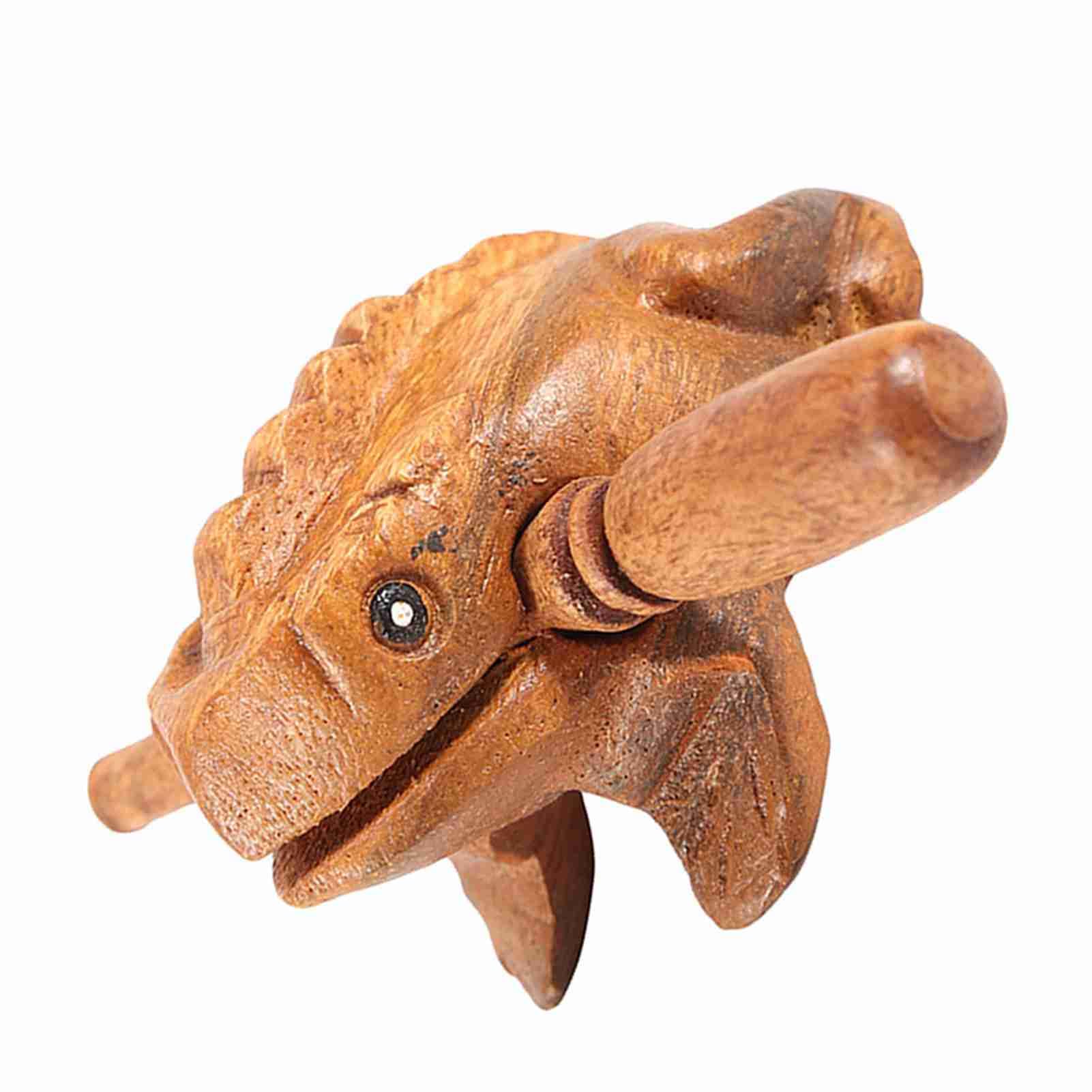 ACAGALA Thailand Traditional Craft Wooden Lucky Croaking Musical Instrument Home Office Decor (No. 1 5.8CM)