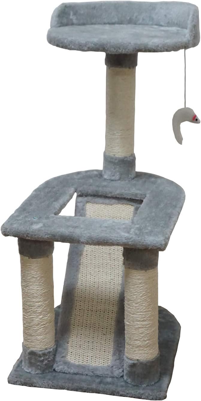 FISH&NAP US02H Cat Tree Cat Tower Cat Condo Sisal Scratching Posts with Jump Platform and Ladder Cat Furniture Activity Center Kitten…