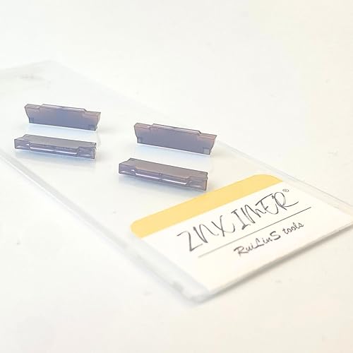 Miniatura 3 de ZNXIMER MGMN200-G Hoja de carburo recubierta de estaño, 10 unidscaja, herramienta de torno de hoja de carburo ranurada de 0.079 in de ancho para