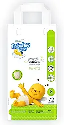 Fralda Proteção Natural PANTS | Baby Bee Free | Fralda Shortinho | Hipoalergenica | Livre de APLV (G)