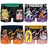 FREEGUN Lot de 4 Boxers Homme Dragon Ball Z (Pack Flamme 2021, s)