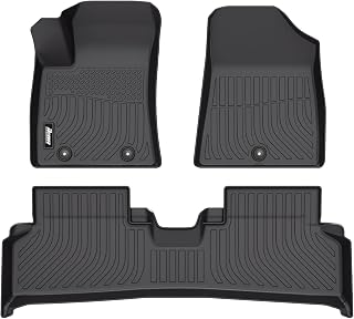 FREEMOTOR802 Car Floor Mats Fit For 2024-2025 Hyundai Kona Electric, Black 3D Molded TPE All Weather Anti-slip Auto Floor Carpet Liners Protectors 3PCS Set