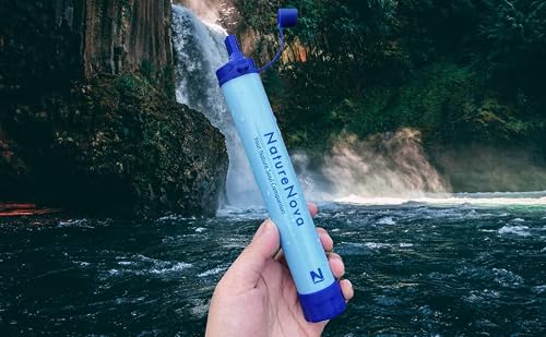 Personal Water Filter Straw Outdoor Portable Filtration Emergency Survival Gear Water Solutions Tactical Gear For Hiking Camping Accessories Travel Hunting Fishing Outing Backpacking (2 Pack) #TOP6