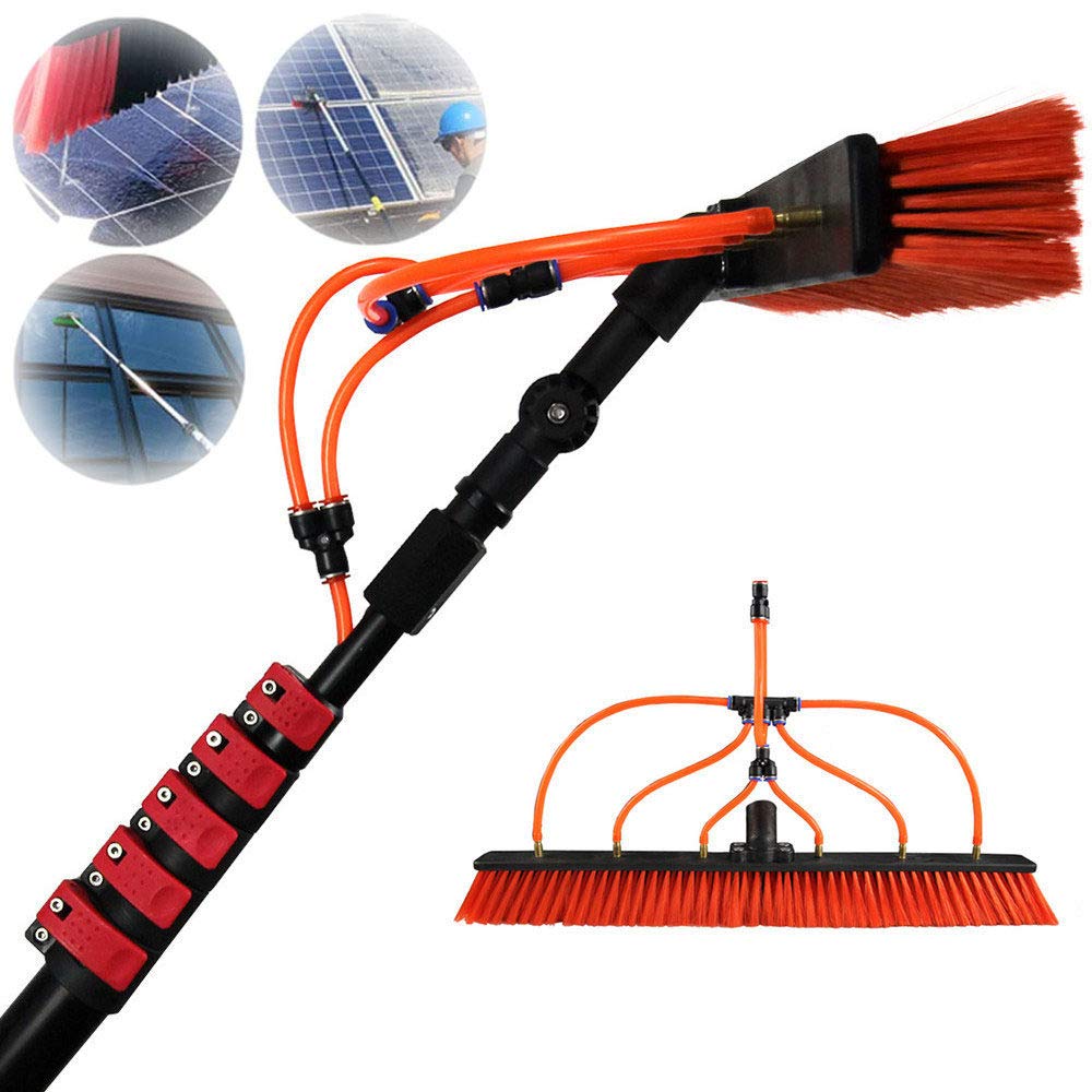 Perche de nettoyage télescopique extensible 3,6-9m avec brosse à eau