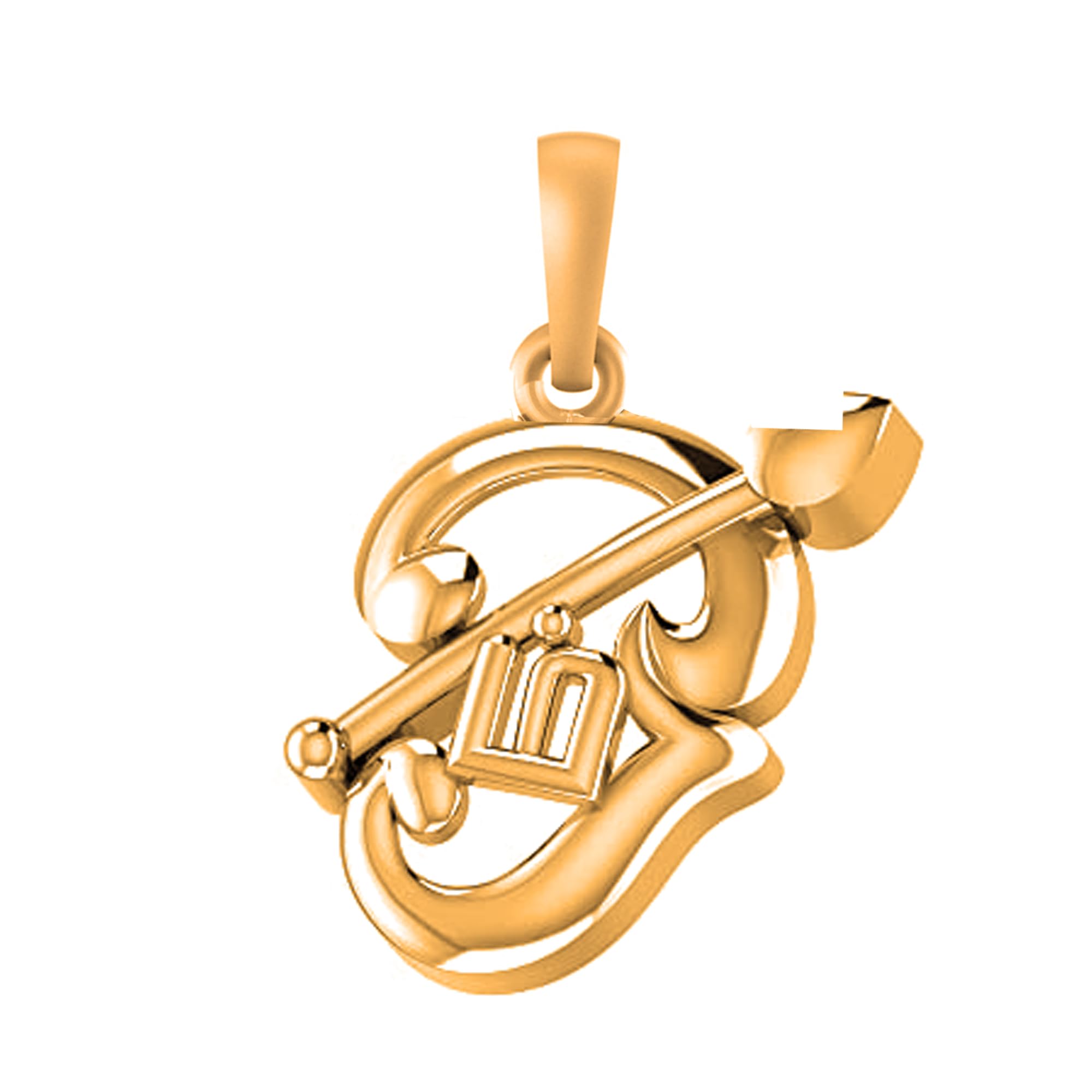 925 Sterling Silver 22k Gold Plated Spiritual Tamil OM Pendant Lord Spiritual OM Locket for Men and Women