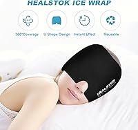 Vista 8 de Envoltura de hielo para el cuello, envoltura de cabeza de hielo, compresa fría para lesiones de cuello, terapia reutilizable de frío y caliente, gel
