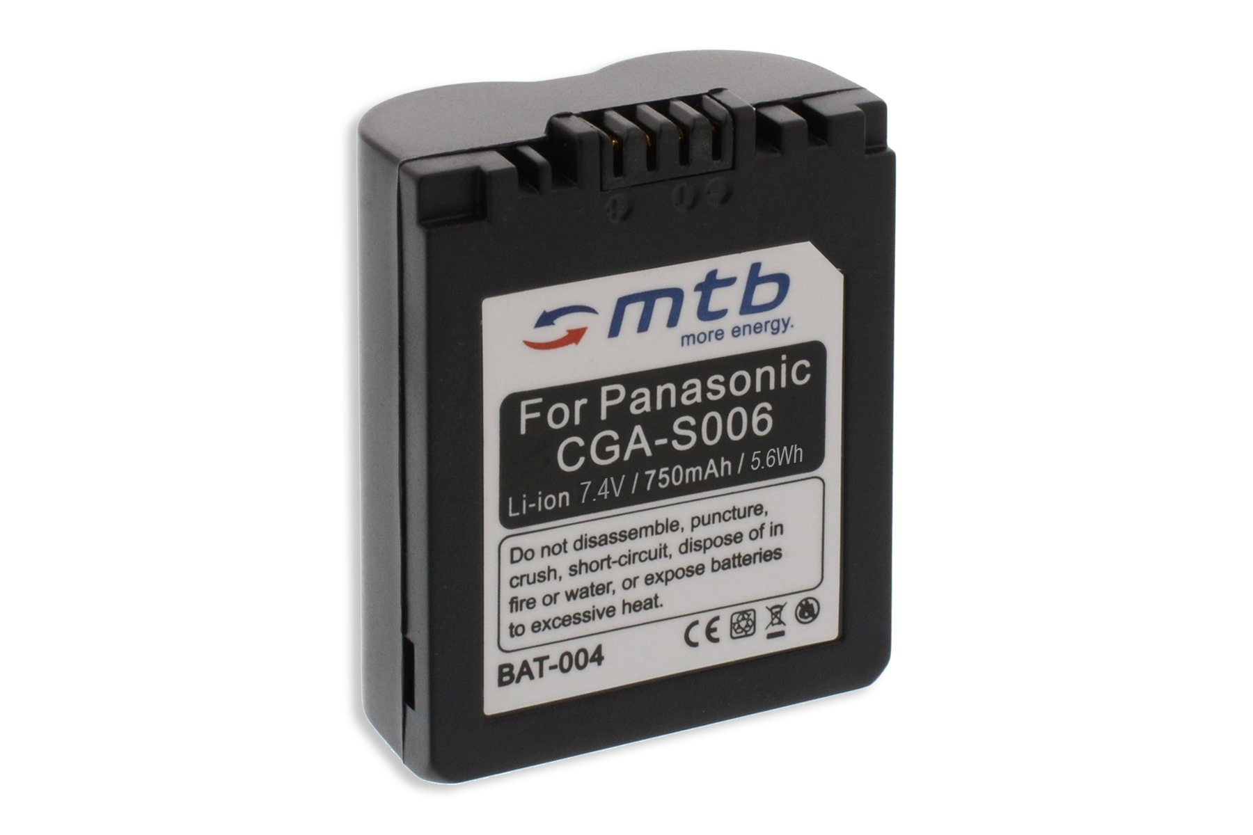Caricatore CGA-S006 per Panasonic Lumix DMC-FZ30, FZ35, FZ38, FZ50