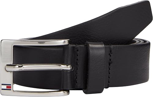 Tommy Hilfiger Men’s New Aly Leather Belt, Black (Black),…