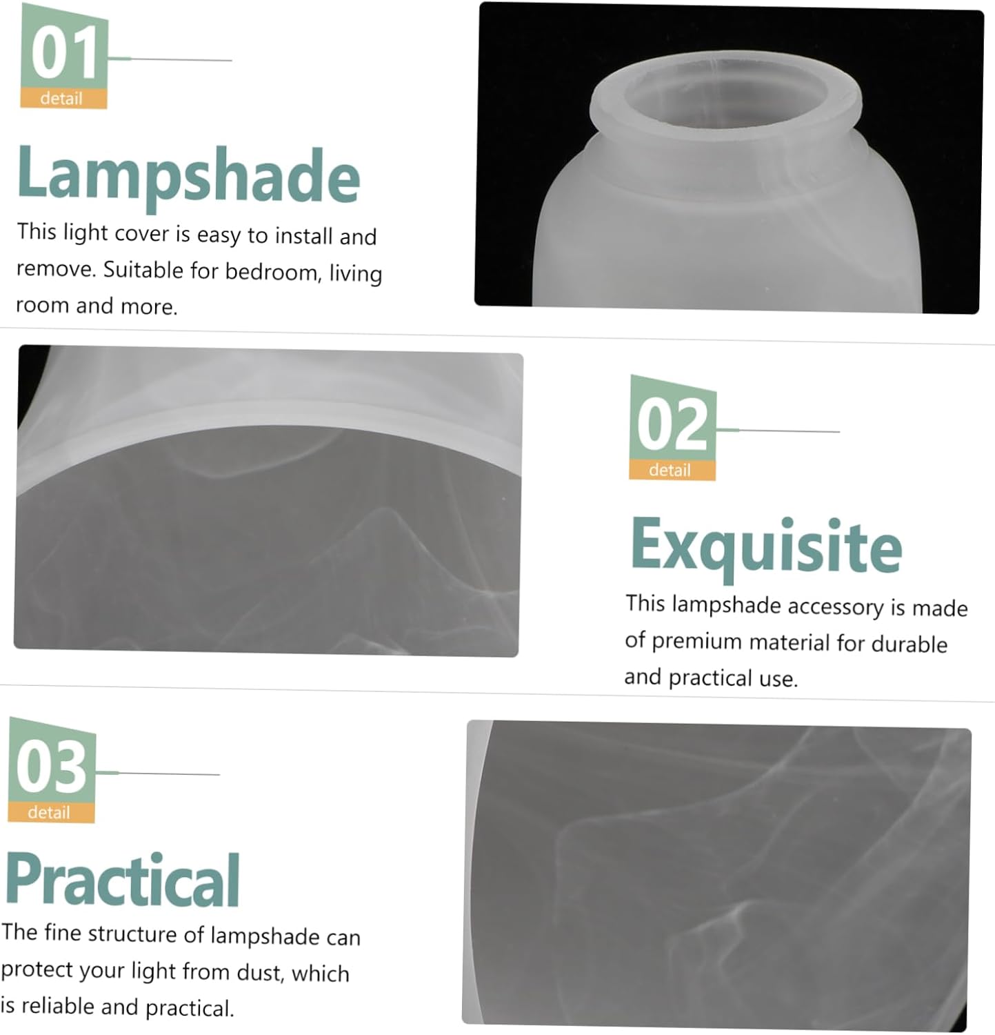 DOITOOL 2pcs Decorative Lampshade Cover Stretchable Light Shade Accessory for Fans and Fixtures Elegant Room and Design