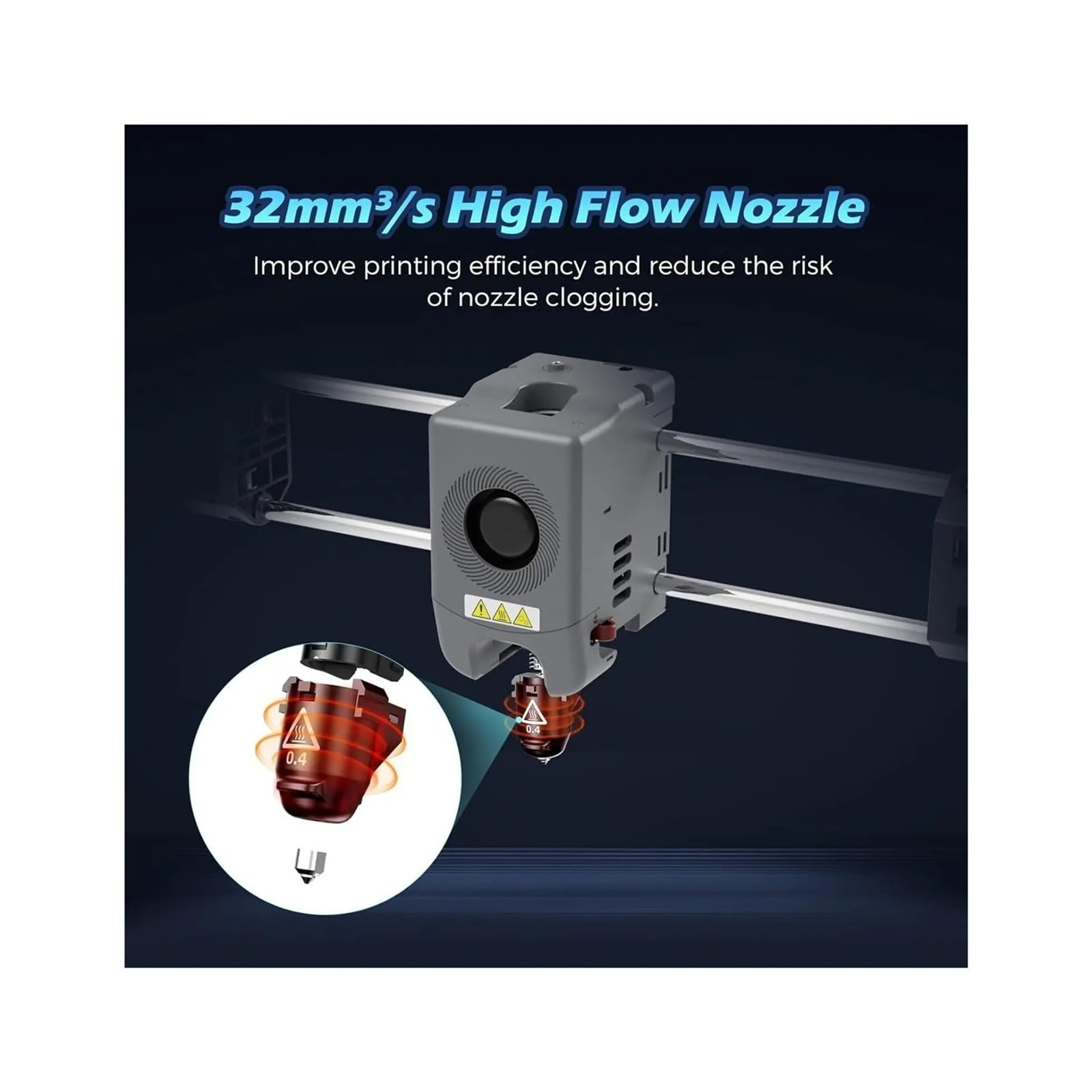 Compatibile con Flashforge, kit estrusore Hotend 5M | Stampa 3D, modulo Hotend, ugello da 0,4 mm, kit estrusore, serie 5M
