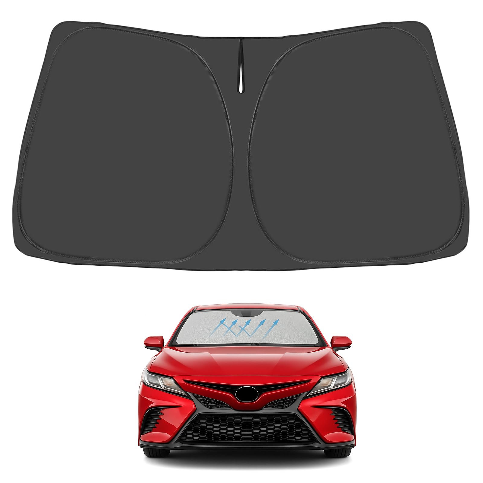 Proadsy Custom Fit 2018-2025 Toyota Camry Windshield Sun Shade, Blocks Heat