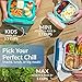Bentgo Chill Mini Leak-Proof Lunch Box – Built-In Ice Pack Keeps Food Cold, 2.7-Cup Capacity for Snacks or a Sandwich, 3 or 4 Compartments, PFAS & BPA-Free, Ideal for Adults & Kids 3+ (Tide Blues)