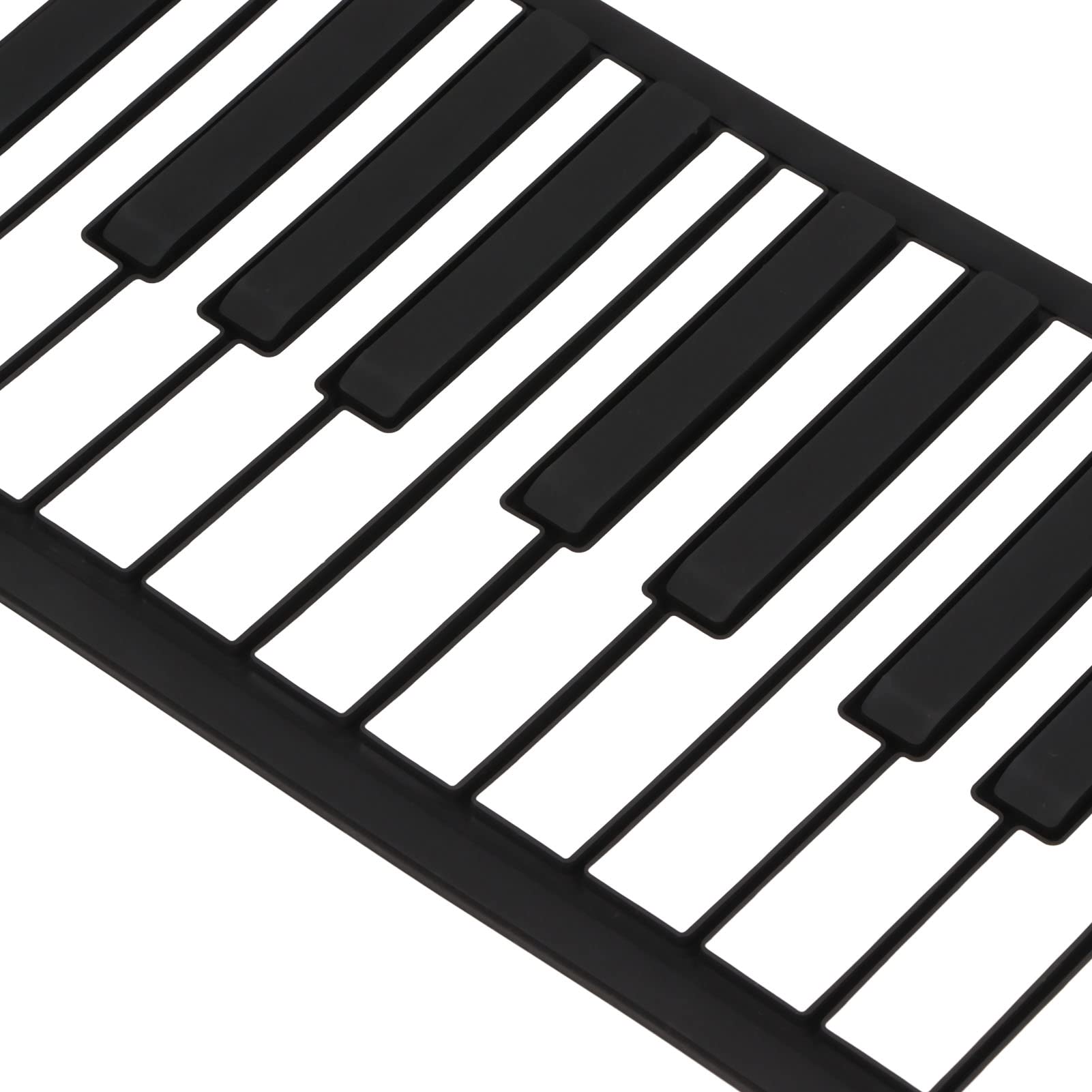 Teclado de Piano Enrollable de 88 Teclas, 28 Tonos, 128 Ritmos, 14 Canciones de Demostración, Función Bluetooth MIDI, Pantalla de Tubo Digital LED, Piano Eléctrico Portátil Plegable para(Negro)