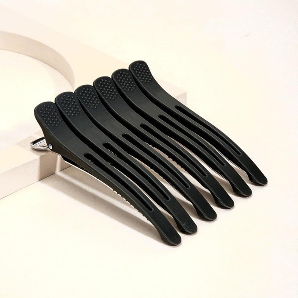 XIZONLIN 6Pcs Hair Clips for Styling Sectioning Non Slip No-Trace Duck Billed Hair Clips Hair Cutting Clips for Hairdresser Women Men Girls Salon Home Hair Dying Accessories Black - Image 2