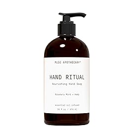 Muse Apothecary Hand Ritual - Aromatic and Nourishing Hand Soap, Infused with Natural Aromatherapy Essential Oils - USDA Certified Biobased - 16 oz, Rosemary Mint + Hemp