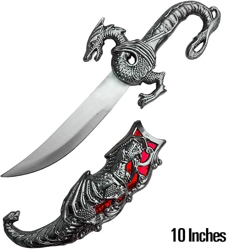 Miniatura 2 de Sable Dragón San Jorge Caballero de Fantasía 2da Generación Daga de 10 pulgadas Rojo