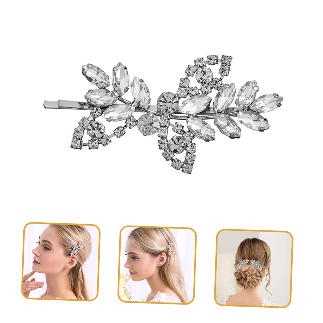 Housoutil 12stücke Rhinestones Haarklammern Mit Blätterdesign Elegante Haarspangen Für Damen Perfektes Haaraccessoire Für Hochzeiten Partys Und Festliche Anlässe