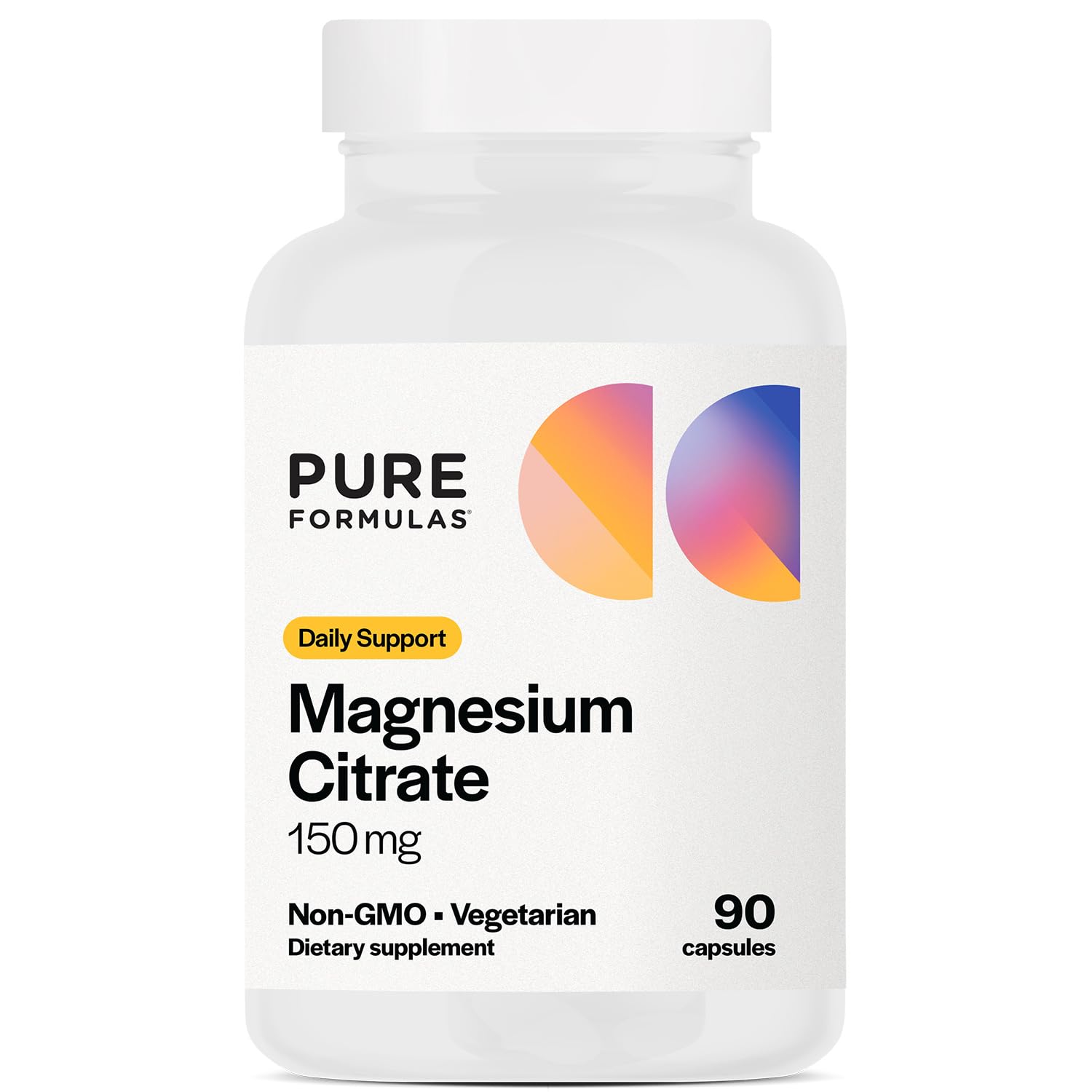 PureFormulas Magnesium Citrate - Supplement for Sleep, Heart Health - Non-GMO - 90 Vegetarian Capsules