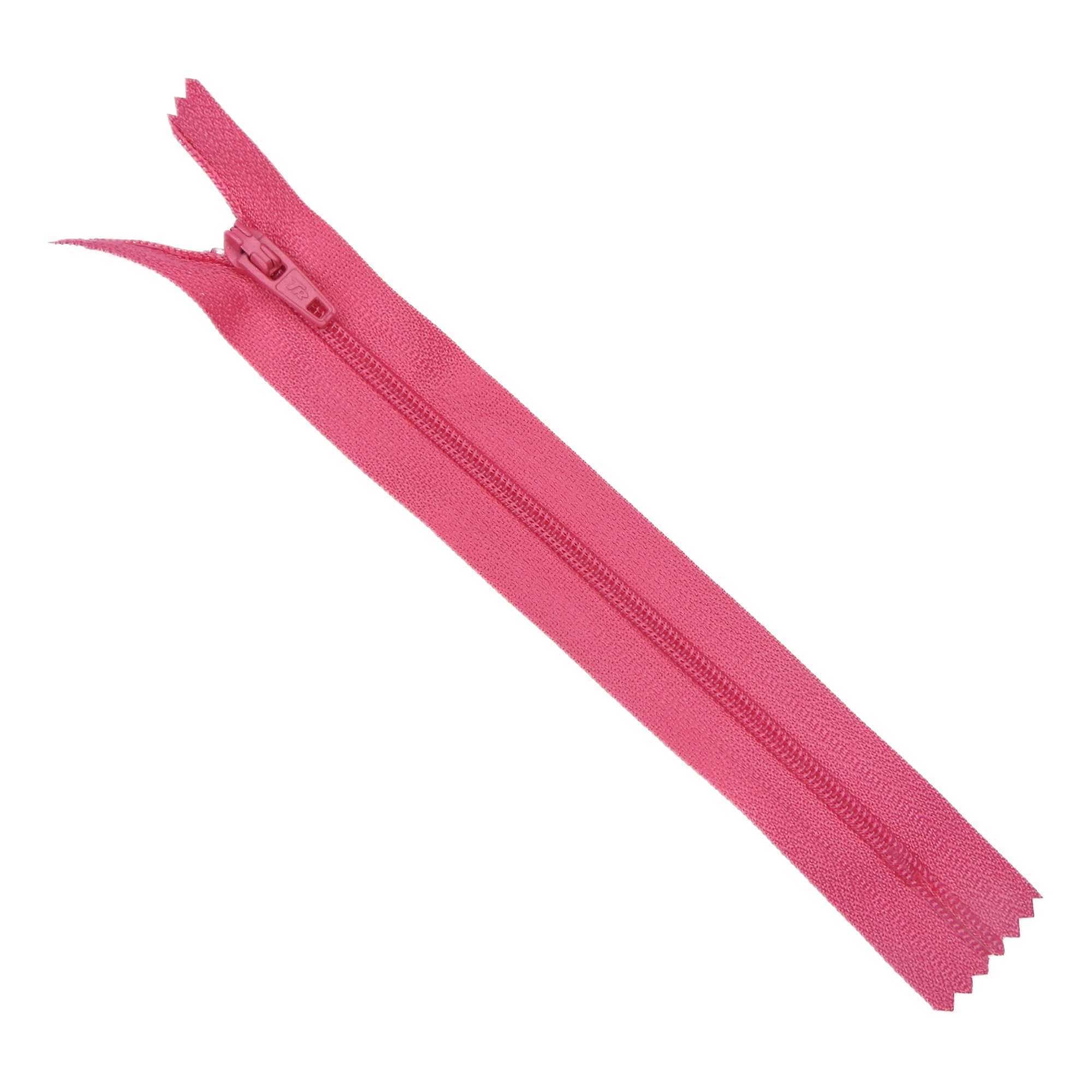 18cm 7 Inch Closed End Zip Nylon No3 Autolock 55 Colour Buy 1 Or 2 Zippers 456D, 0142 Cerise Shocking Pink, 2