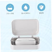 Vista 2 de Jabonera Jabonera Estante de almacenamiento de jabón de baño Contenedor de jabón de drenaje Soporte de almacenamiento de suministros de baño