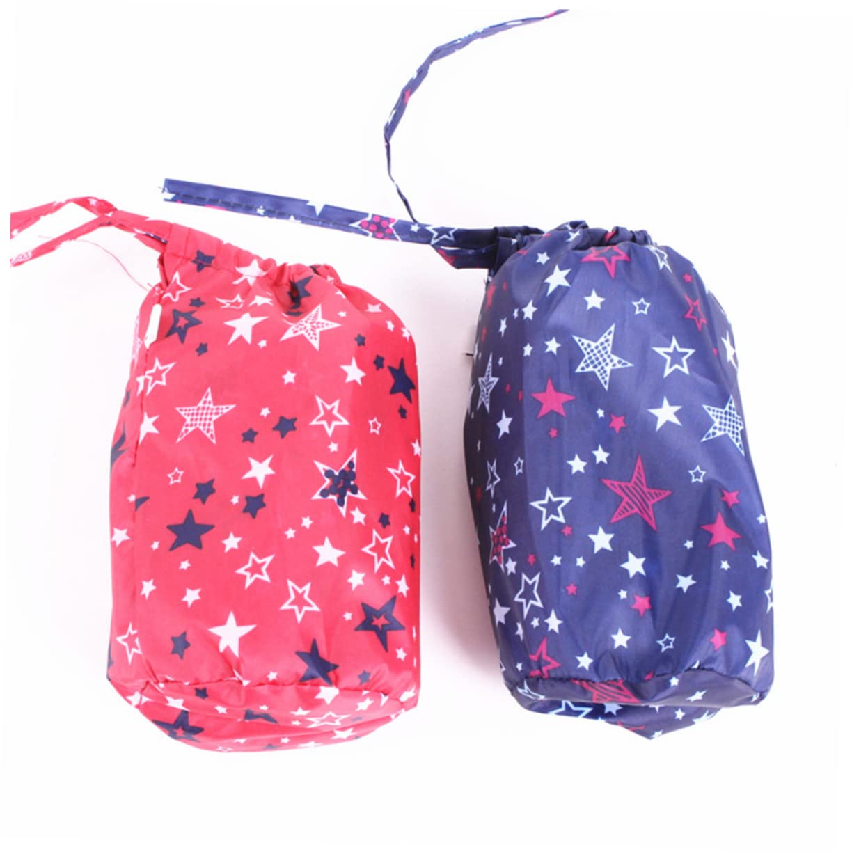 2piezas Chubasquero Infantil Poncho Capucha Diseño De Estrellas Azul Para Caminatas y Escolar
