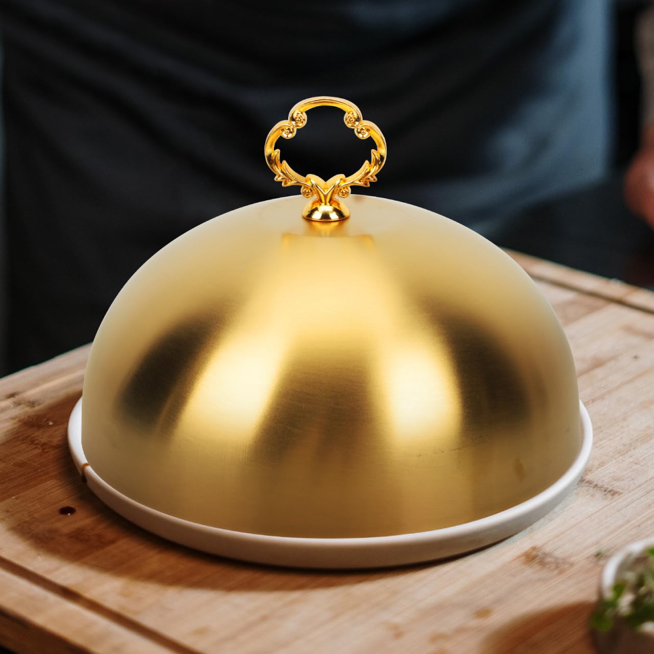 Cloche en acier inoxydable pour cuisson du fromage, steak, gâteau, beurre, dessert, badigeonnage, plaque de service, cloche pour hamburgers, sandwichs
