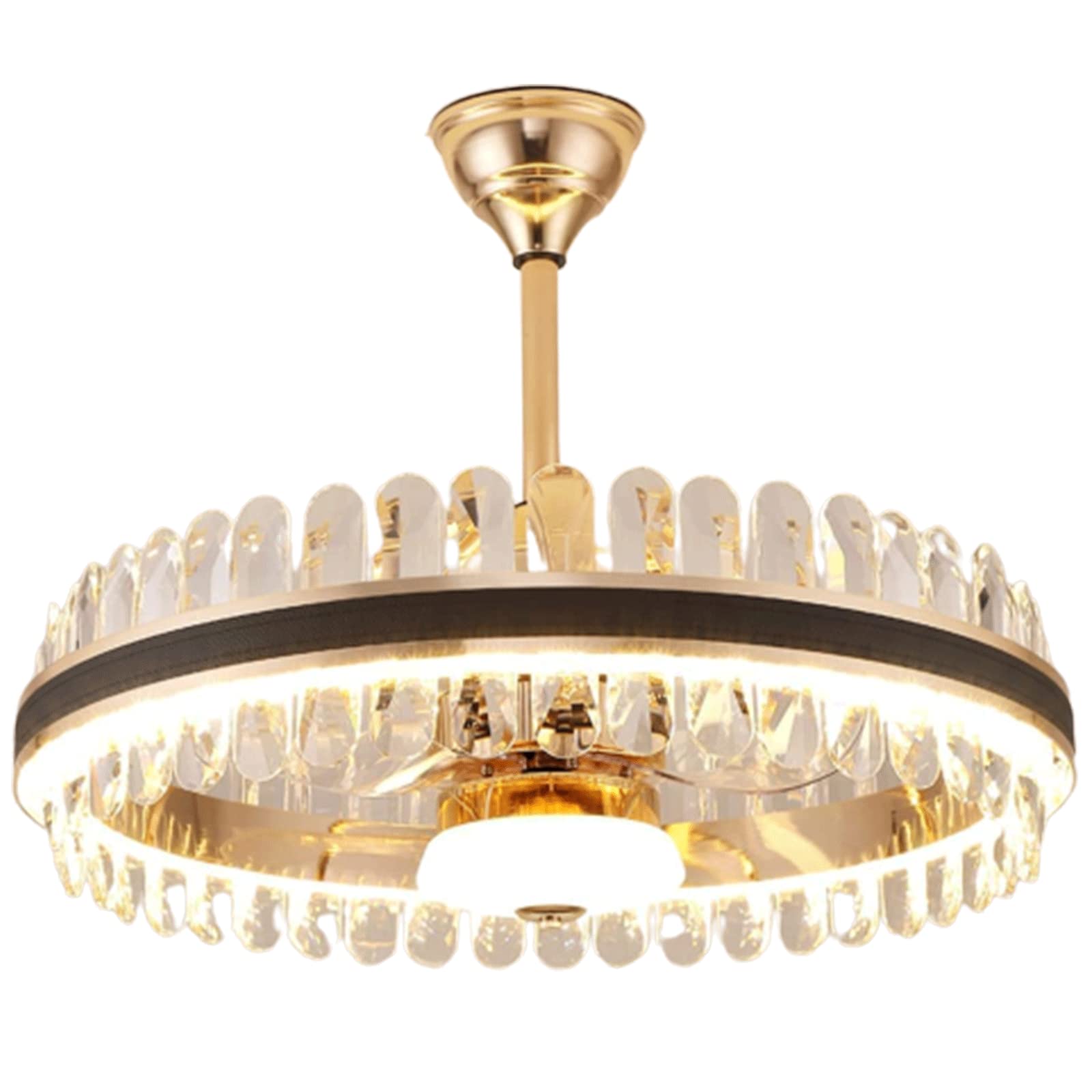 Lustre LED ventilateur de plafond créatif vintage à chaînette