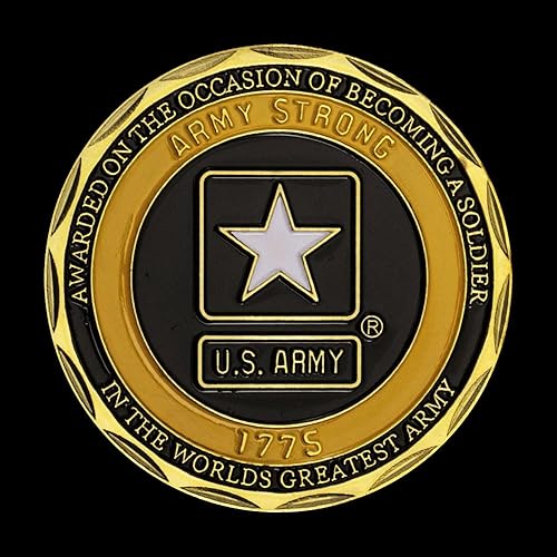 Miniatura 7 de Moneda de desafío de premio al soldado del ejército de los Estados Unidos, regalo graduado, medalla coleccionable, moneda conmemorativa chapada en