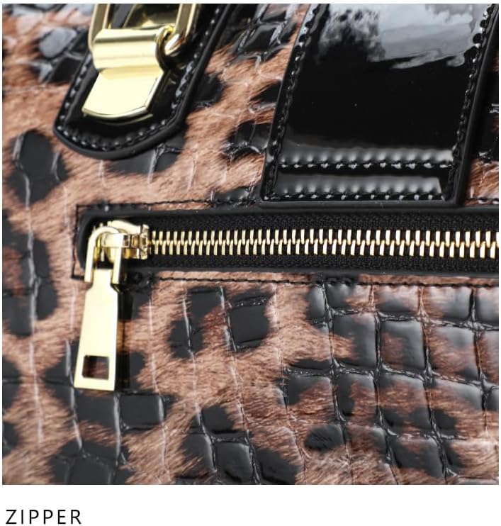 Genuine leather cowhide crocodile-pattern Boston women's handbag crossbody-bag detachable shoulder strap - Image 9