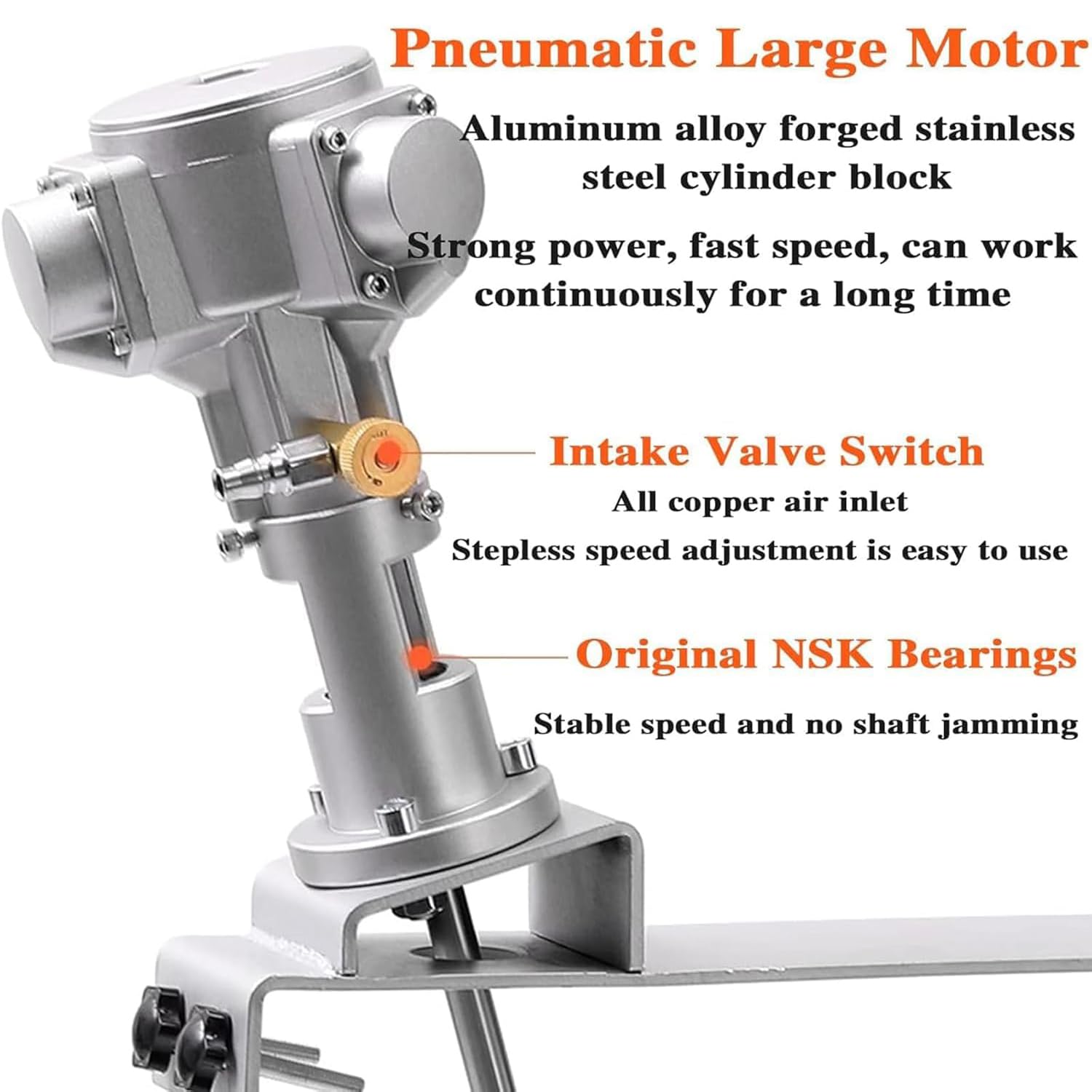 Mezclador de pintura neumático, agitador de aire de 50 galones con 2 hélices plegables, 50-2800 rpm para tinta, líquidos viscosos, tinte y disolución química