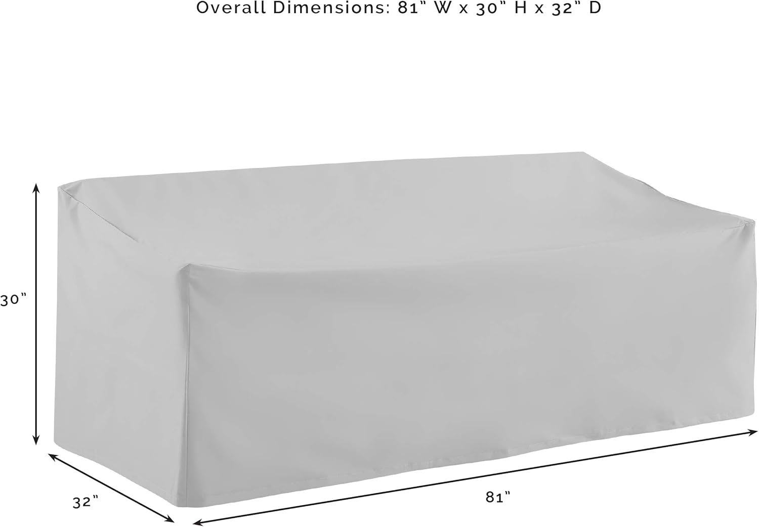 Crosley Furniture Patio Furniture Covers, Waterproof Outdoor Sofa Cover for Backyard, Deck, Gray