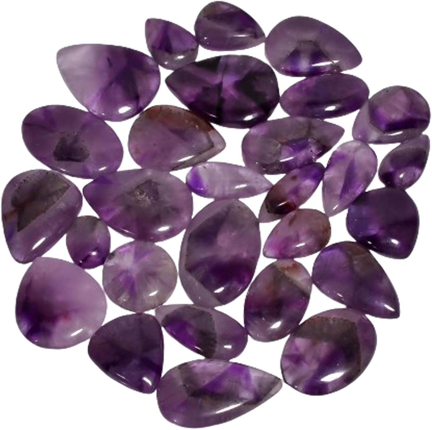 Natural 20-36 MM Gemstones Cabochons 5, 4 & 3 Pcs Lot - Multi Shape Stones for Jewelry Making Supplies, Healing Crystals Loose Gemstones