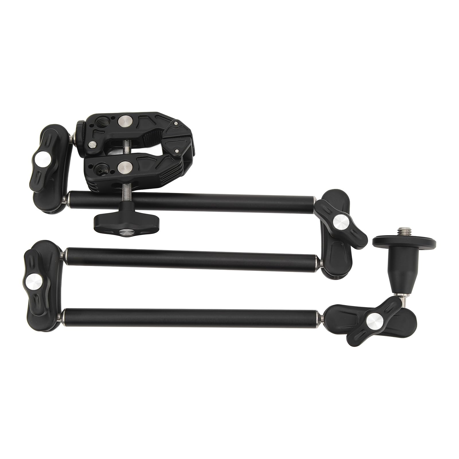 CHICIRIS Brazo Articulado, Brazo Mágico de Fricción Ajustable con Súper Abrazadera, Compatible con Rosca de 1/4 y 3/8, Almohadillas de Goma Antideslizantes, para Cámara DSLR, Luces LED,