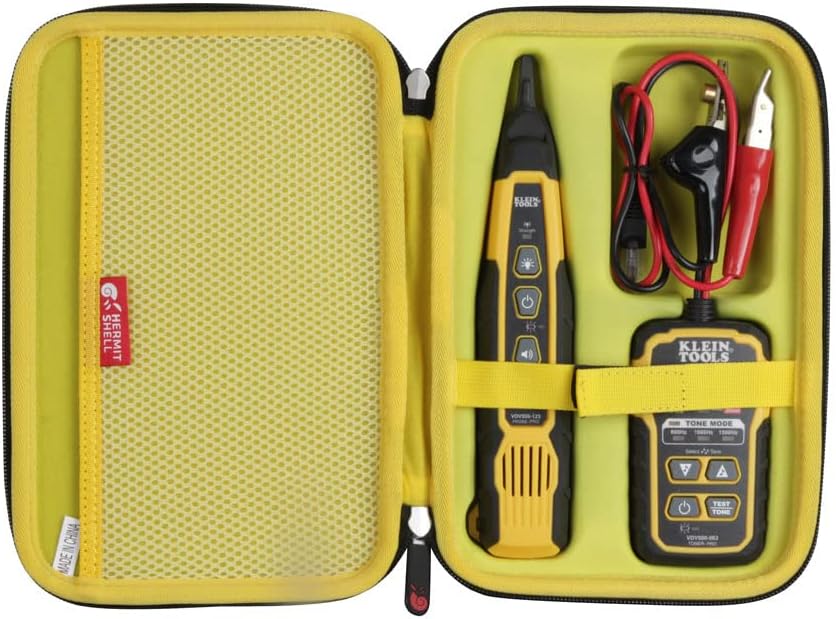 Hermitshell Travel Case for Klein Tools VDV500-820 / Klein Tools VDV500-063 Toner-Pro Tracer Tone Generator + VDV500-123 Cable Tracer Probe-Pro Tracing Probe