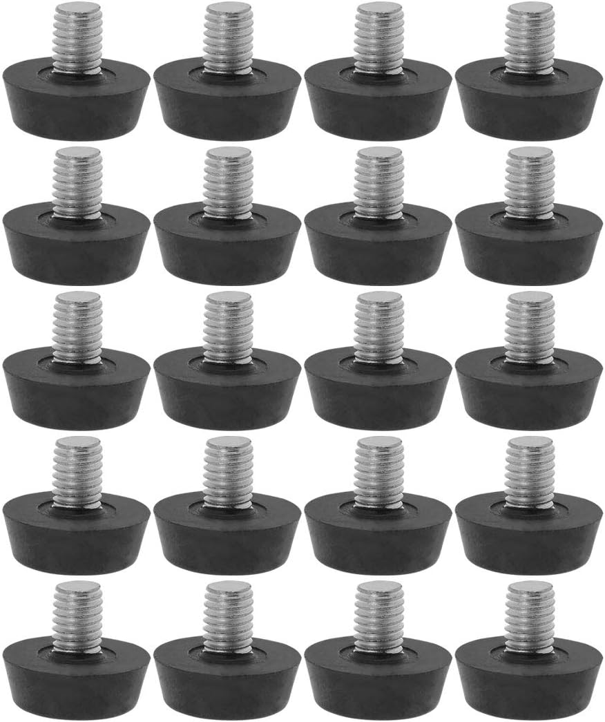 Uxcell Adjustable Furniture Leveling Feet - M8 X 28mm Thread, 30mm Base, Pack Of 12 For Tables, Chairs & Shelves