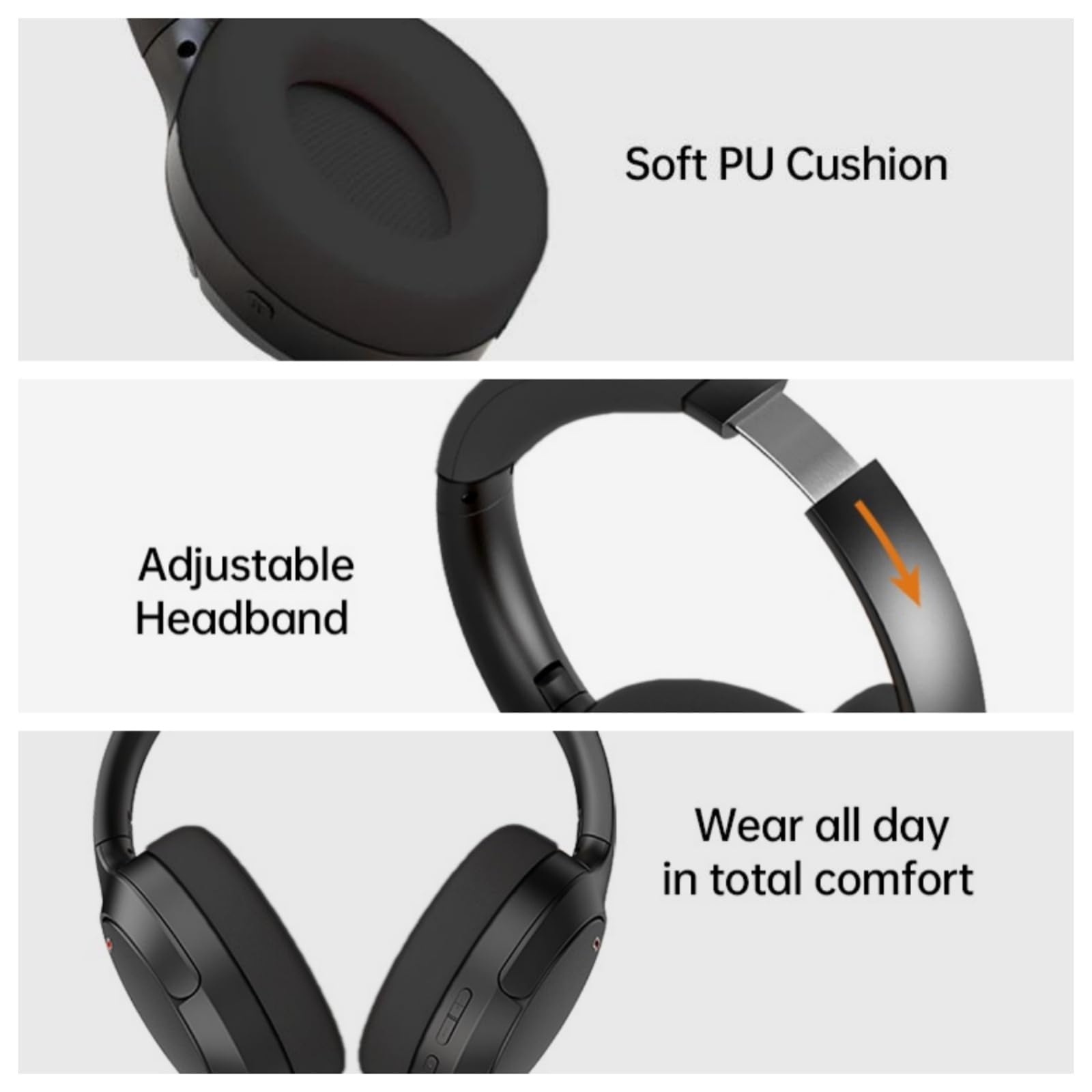 Auriculares Supraurales Con Cancelación De Ruido, Auriculares InaláMbricos Bluetooth5.4 Con MicróFono, Sonido De Alta Resolución 50 Horas De Reproducción, DiseñO CóModo Para Adultos Y Personas Mayores