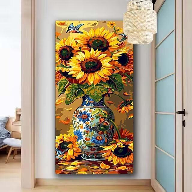 Peinture diamant adulte tournesol 50x100cm art complet