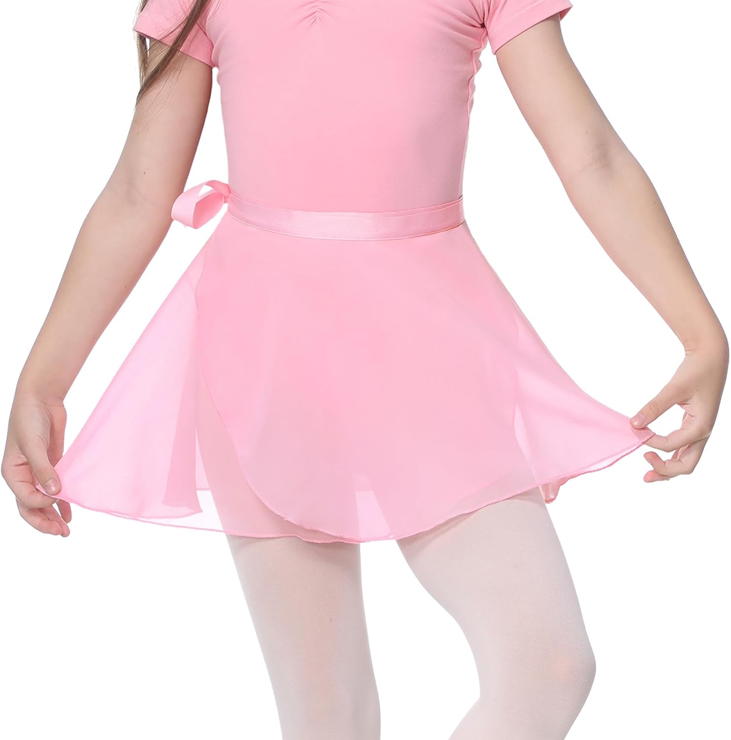 American Trends Girl's Ballet Skirts Sheer Chiffon Dance Tutu Ballet Wrap Skirt for Toddler/Women