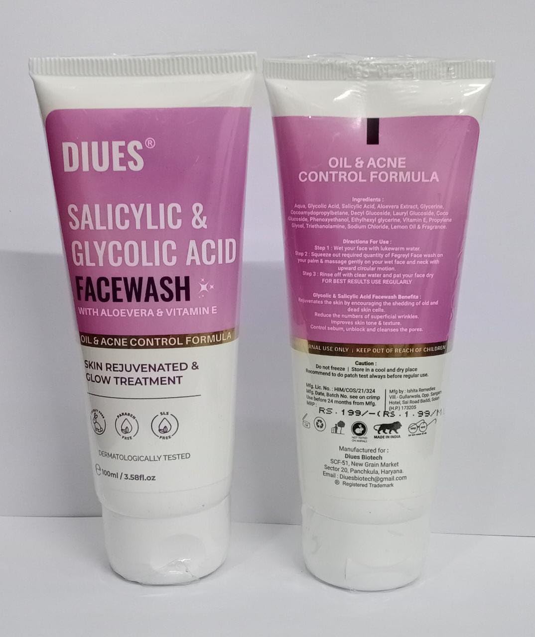 Salicylic Acid Gel Face Wash With Salicylic Acid & Glycolic For Active