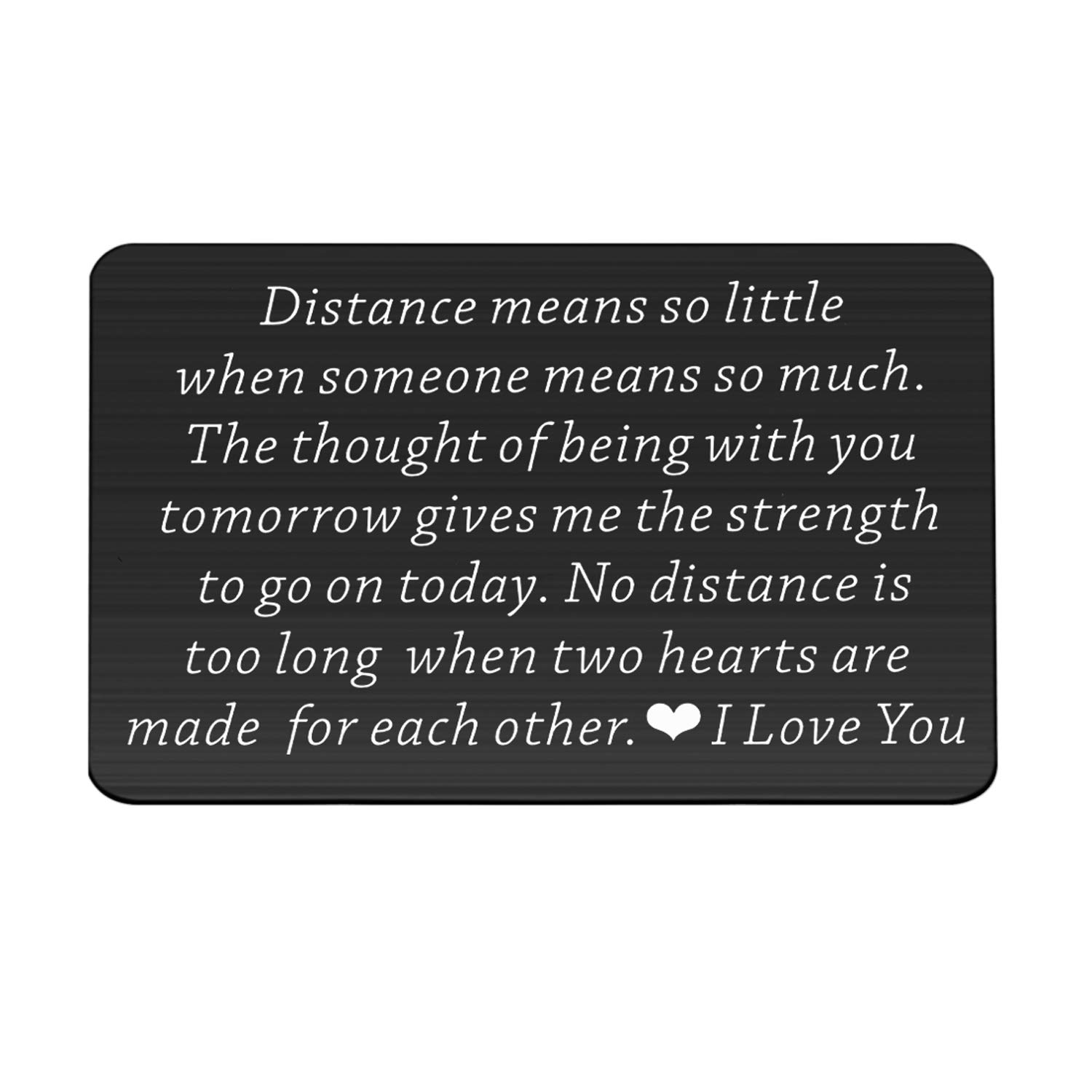Metal Wallet Love Note Card Long Distance Gif for Boyfriend Wallet Insert Card Deployment Gif