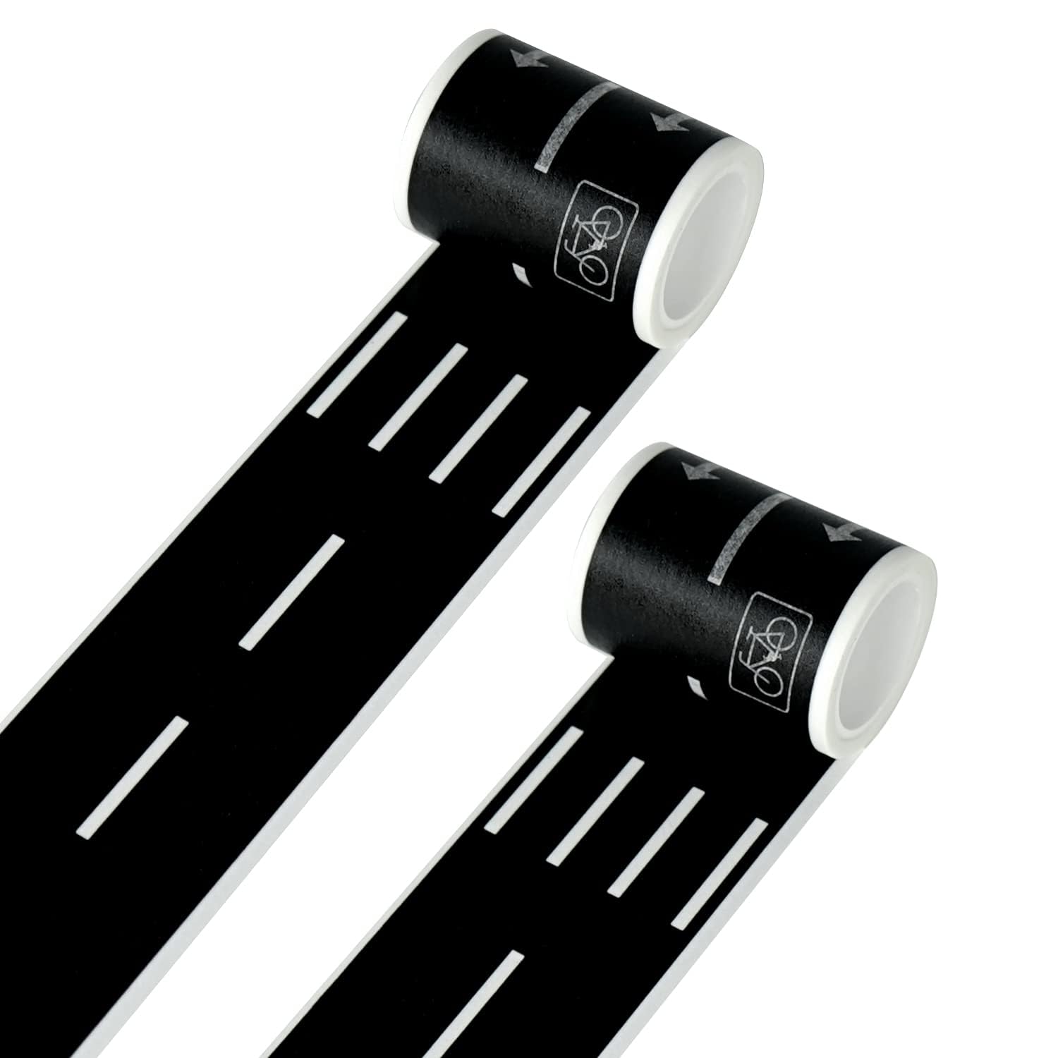 Road Sticker Play Set, 2 Rolls of Adhesive Car Tracks and Train Routes for Kids, Creative Learning Toy to Develop Imagination, Ideal Gift for Children's Playtime and Educational Activities