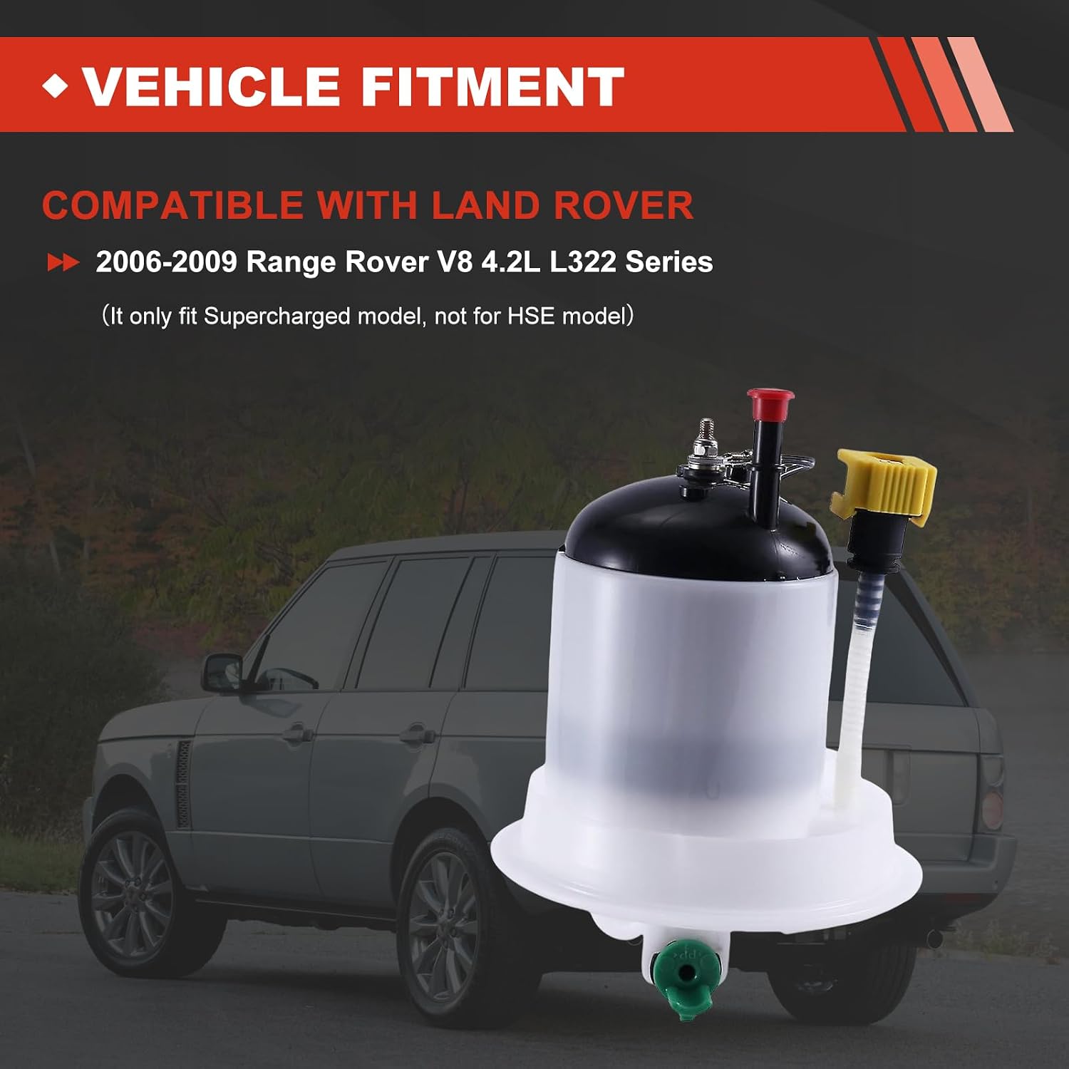 WGC500140 Rear Fuel Filter Assembly Compatible with Land Rover L322 Series Range Rover 2006-2009 4.2L, Gas, Replace 705656130 FT4035 SP5184M A2044700494 (Not for HSE Model Vehicle)