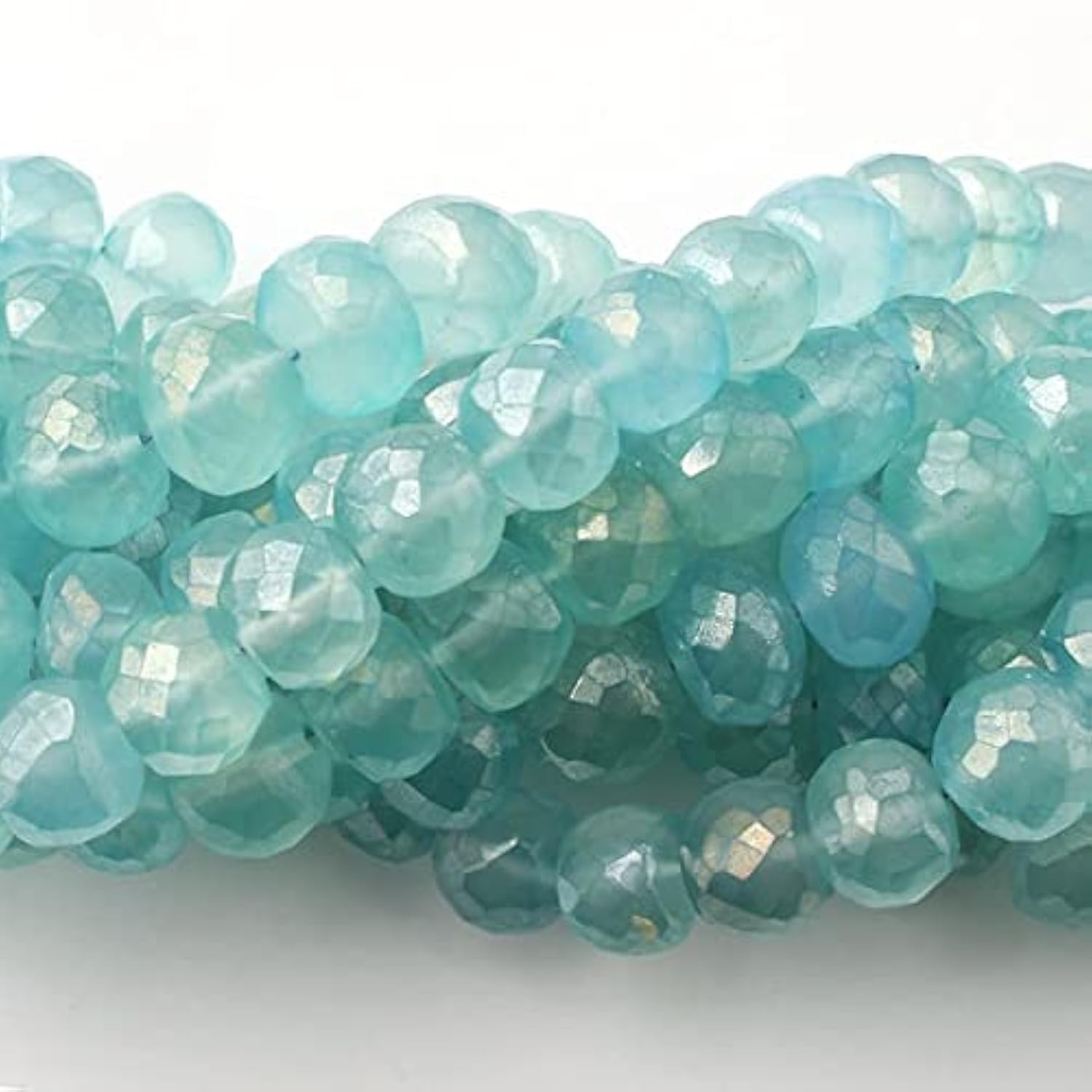 Briolettes de calcédoine bleue LKBEADS pour créer vos bijoux bohèmes et élégants cet été