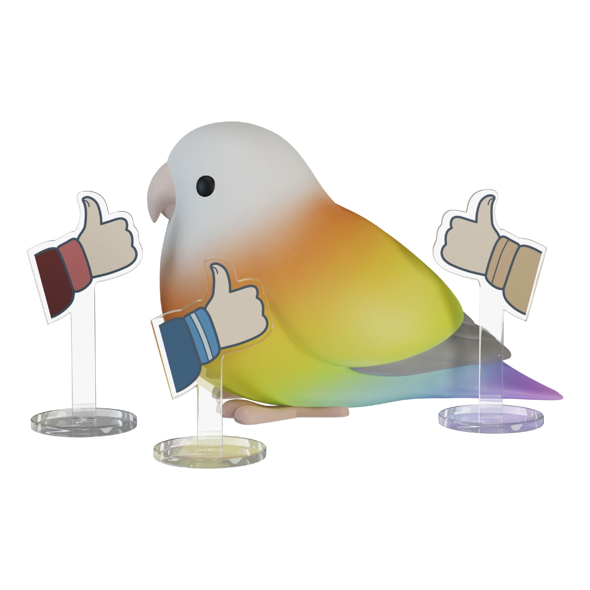 maidimiao Bad Bad Birdie Love Bird Series 6PCs Cute Figures