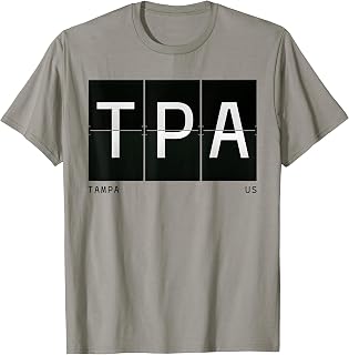 TPA Tampa Florida Retro Travel Airport Code USA Traveler T-Shirt