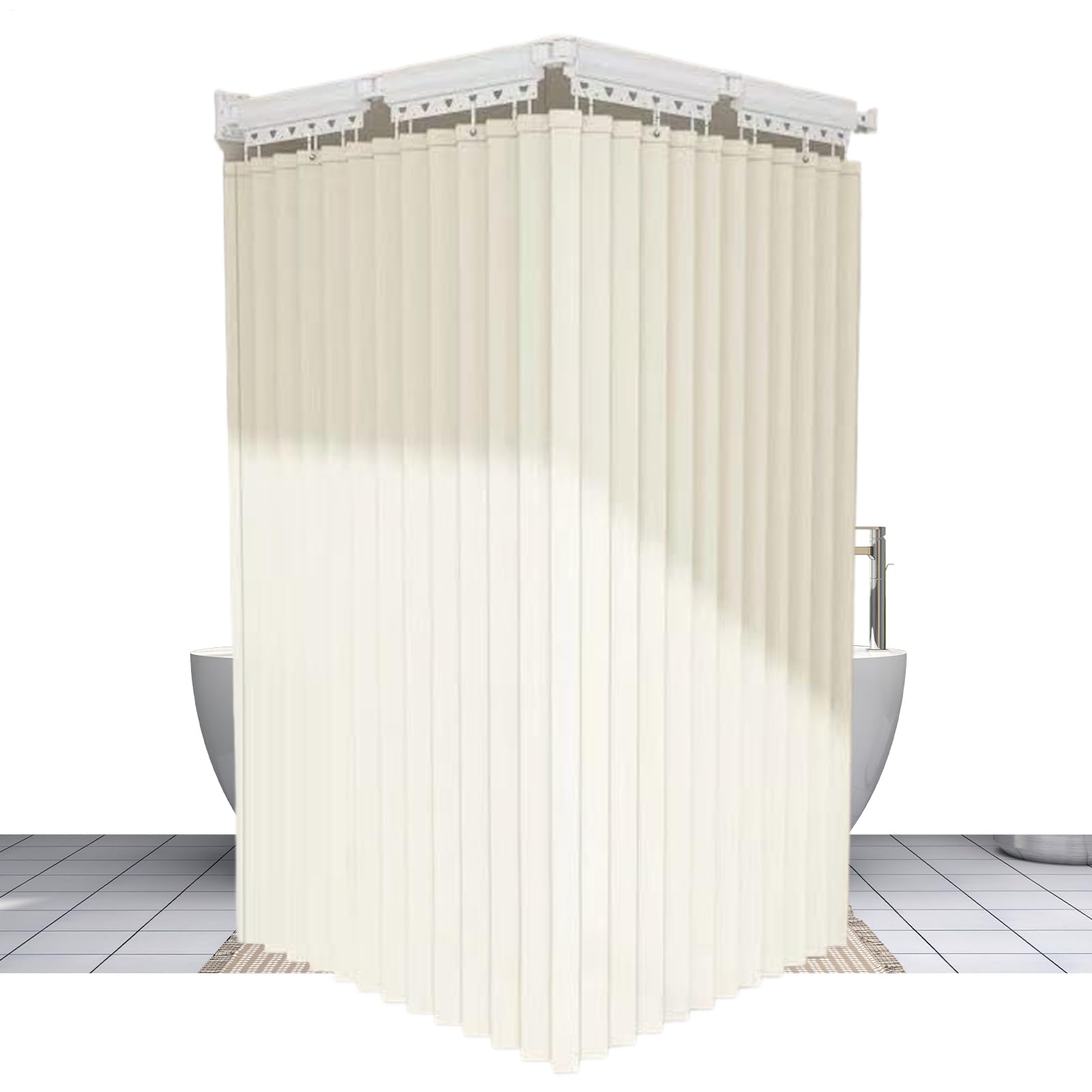 Rideaux douche rétractables sans percer pour optimiser les petits espaces