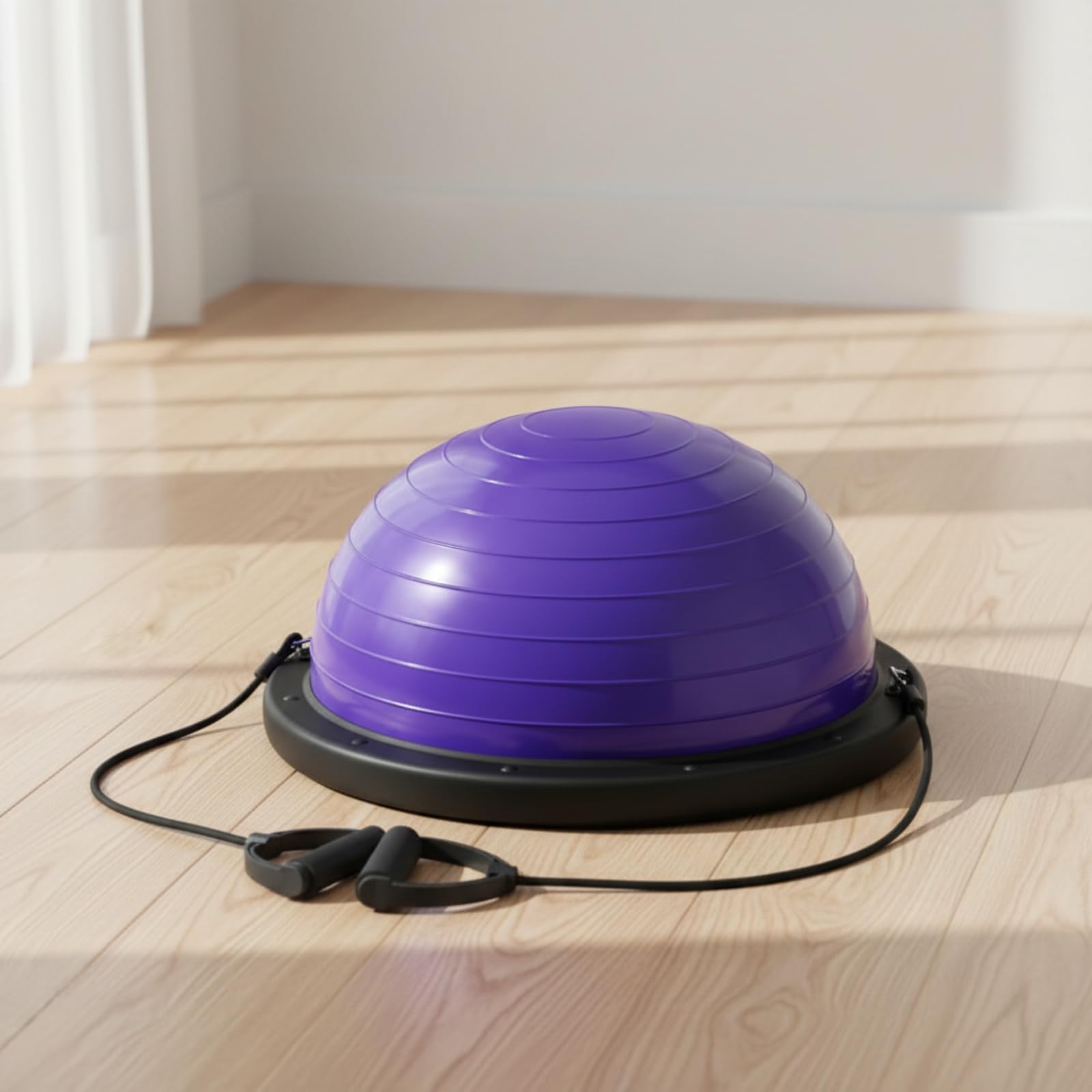 Gralara Semisfera di Equilibrio con Fasce di Resistenza Lucido Semisfera Equilibrio con Elastici Durevole Attrezzo da Allenamento per Sportivi